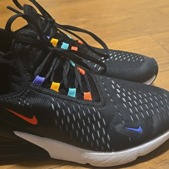 Nike Air Max 270 Black Sneakers with Multicolor Accents - Picture 11 of 13